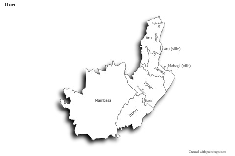 Sample Maps for Ituri (black-white,shadowy)