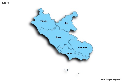 Mapas de muestra para Lazio (azul,sombrío)