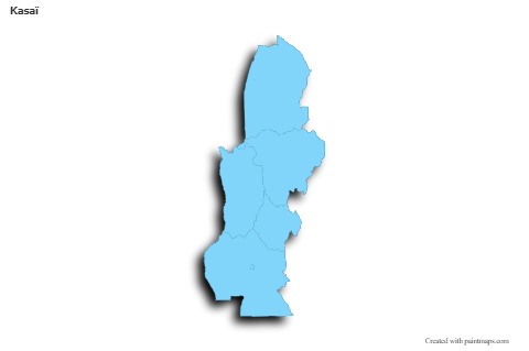 Sample Maps for Kasaï (blue,outline,shadowy)