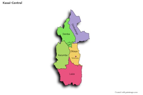 Sample Maps for Kasaï-Central (colored,shadowy)