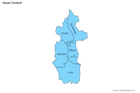 Sample Maps for Kasaï-Central (blue,outline,shadowy)