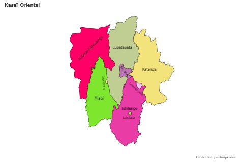 Sample Maps for Kasaï-Oriental (colored)