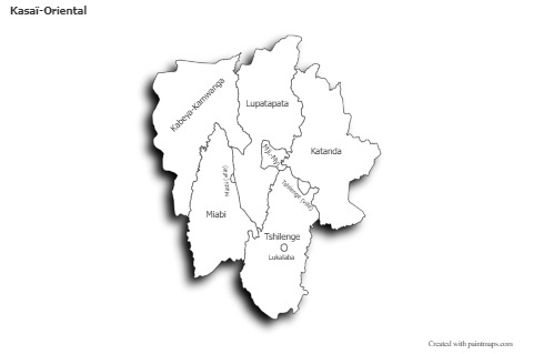 Sample Maps for Kasaï-Oriental (black-white,shadowy)