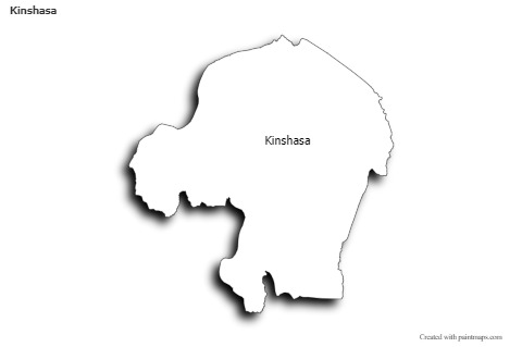 Sample Maps for Kinshasa (black-white,shadowy)