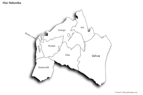 Sample Maps for Mai-Ndombe (black-white,shadowy)