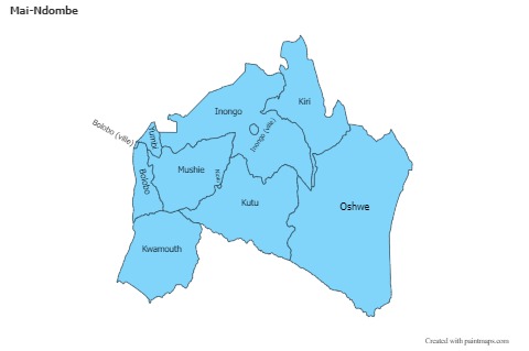 Sample Maps for Mai-Ndombe (blue,outline,shadowy)
