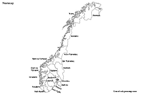 Sample Maps for Norway (black-white)