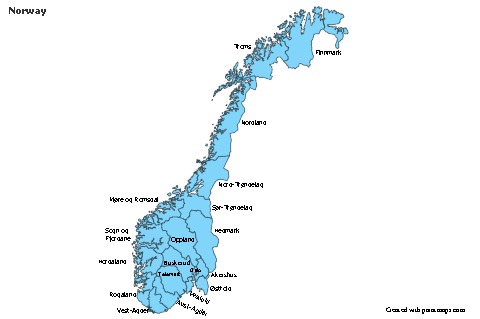 Sample Maps for Norway (blue)