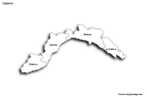 Sample Maps for Liguria (black-white,shadowy)