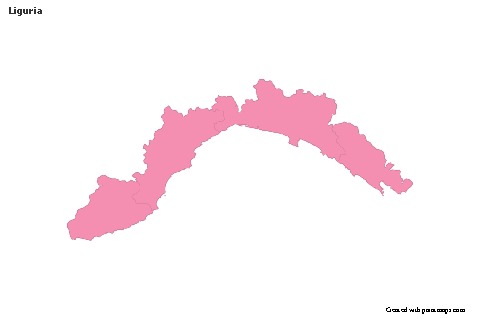 Sample Maps for Liguria (pink,outline)