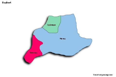 Sample Maps for Bayburt (colored,shadowy)