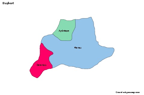 Sample Maps for Bayburt (colored)