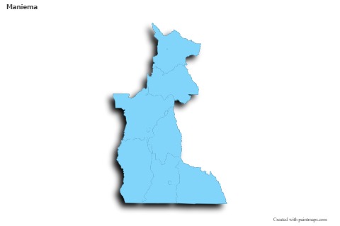 Sample Maps for Maniema (blue,outline,shadowy)