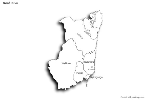 Sample Maps for Nord-Kivu (black-white,shadowy)