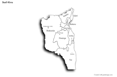 Contoh Peta untuk Sud-Kivu (hitam-putih)