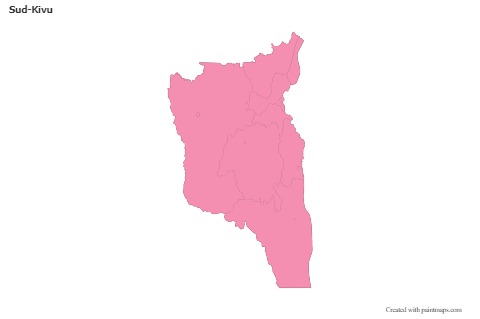 Contoh Peta untuk Sud-Kivu (merah jambu,garis besar)