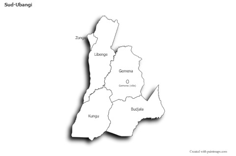 Sample Maps for Sud-Ubangi (black-white,shadowy)