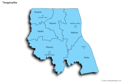 Sample Maps for Tanganyika (blue,shadowy)