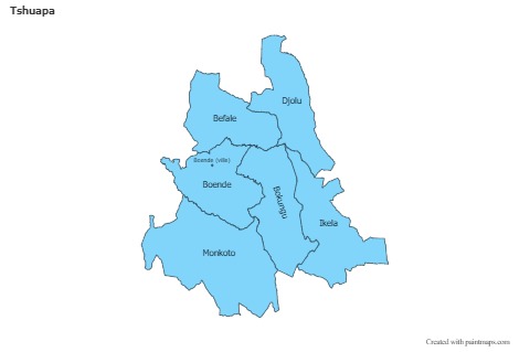 Contoh Peta untuk Tshuapa (biru)