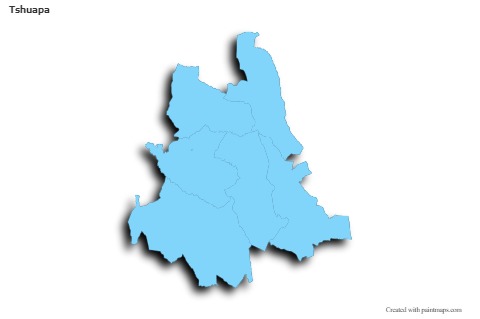 Contoh Peta untuk Tshuapa (biru,garis luar,bayangan)
