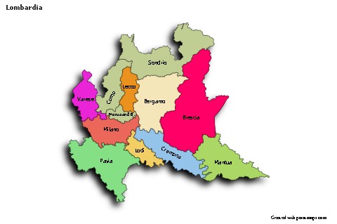 Contoh Peta untuk Lombardia (berwarna,bayangan)