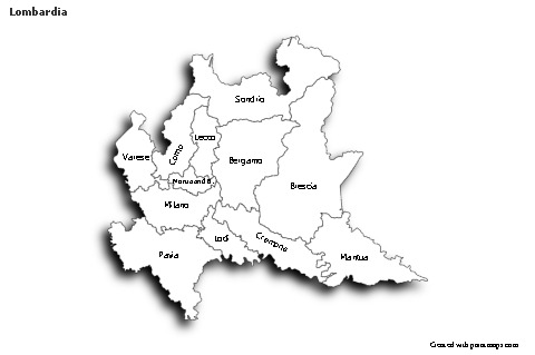 Contoh Peta untuk Lombardia (hitam-putih,bayangan)