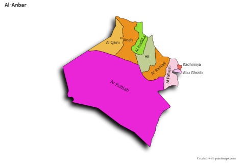 Contoh Peta untuk Al-Anbar (berwarna,bayangan)
