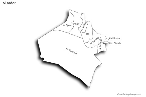 Contoh Peta untuk Al-Anbar (hitam-putih,bayangan)