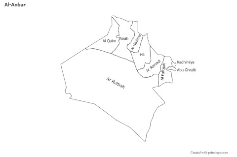Contoh Peta untuk Al-Anbar (hitam-putih)