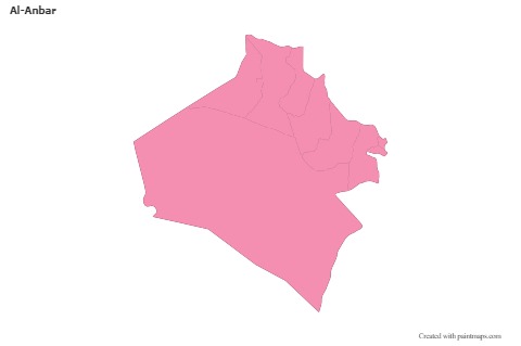 Contoh Peta untuk Al-Anbar (merah jambu,garis besar)