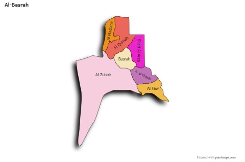 Sample Maps for Al-Basrah (colored,shadowy)