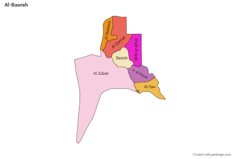 Sample Maps for Al-Basrah (colored)