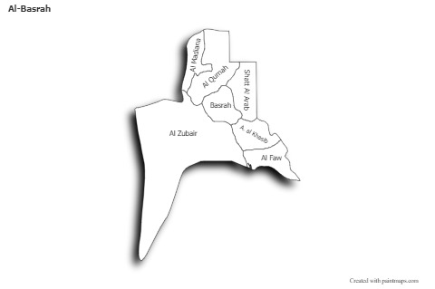Sample Maps for Al-Basrah (black-white,shadowy)