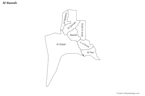 Sample Maps for Al-Basrah (black-white)