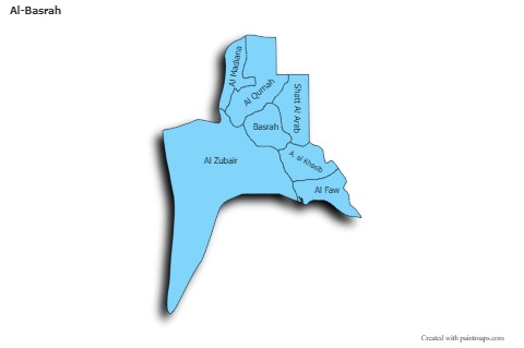 Sample Maps for Al-Basrah (blue,shadowy)