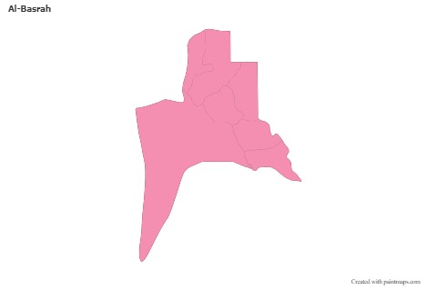 Sample Maps for Al-Basrah (pink,outline)