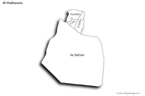 Sample Maps for Al-Muthannia (black-white,shadowy)