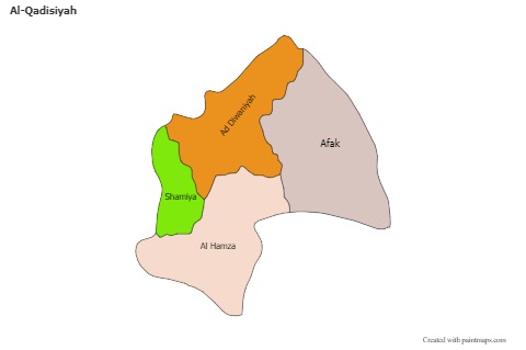 Sample Maps for Al-Qadisiyah (colored)