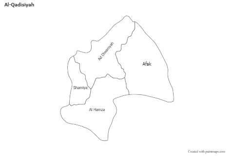 Sample Maps for Al-Qadisiyah (black-white)