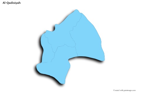 Sample Maps for Al-Qadisiyah (blue,outline,shadowy)