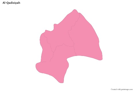 Sample Maps for Al-Qadisiyah (pink,outline)