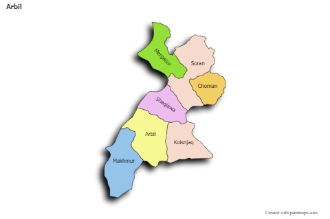 Sample Maps for Arbil (colored,shadowy)
