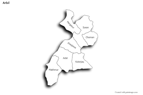 Sample Maps for Arbil (black-white,shadowy)