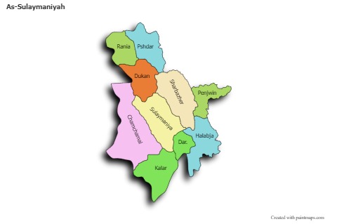 Mapas de muestra para As-Sulaymaniyah (coloreado,sombrío)