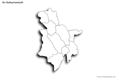 Mapas de muestra para As-Sulaymaniyah (blanco-negro,sombrío)
