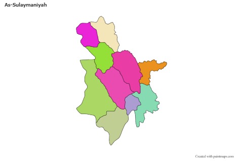 Mapas de muestra para As-Sulaymaniyah (blanco-negro)
