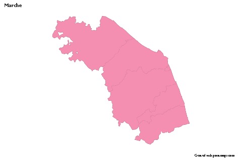 Sample Maps for Marche (pink,outline)