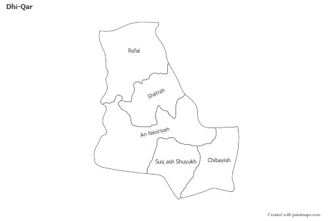Contoh Peta untuk Dhi-Qar (hitam-putih)