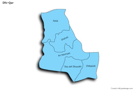 Contoh Peta untuk Dhi-Qar (biru,bayangan)