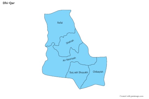 Contoh Peta untuk Dhi-Qar (biru)